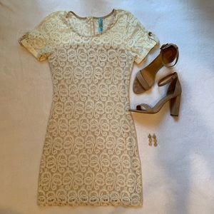 Francesca’s Small Cream Lace Dress